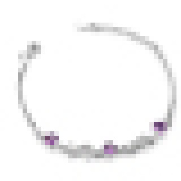 Женская стерлингового серебра 925 стильный фиолетовый Кристалл Браслет